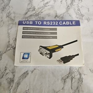 3.3FT USB Type A to DB9 RS232 Serial Male Adapter Cable with Prolific Chipset